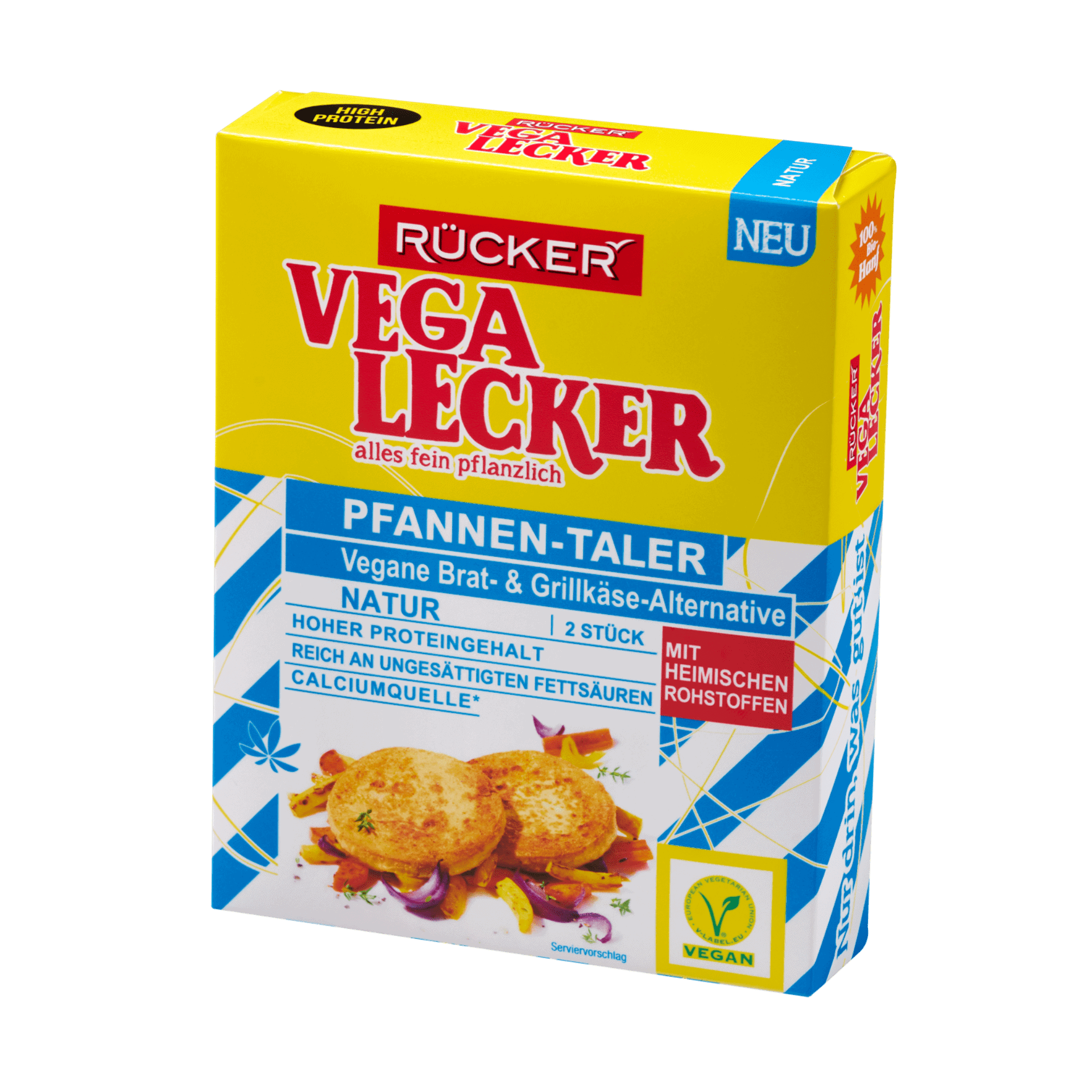 Vega Lecker Pfannen-Taler_Vegane Brat- und Grillkäse-Alternative Natur