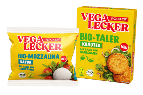Vega Lecker Bio-Mozzalina Natur und Bio-Taler Kräuter